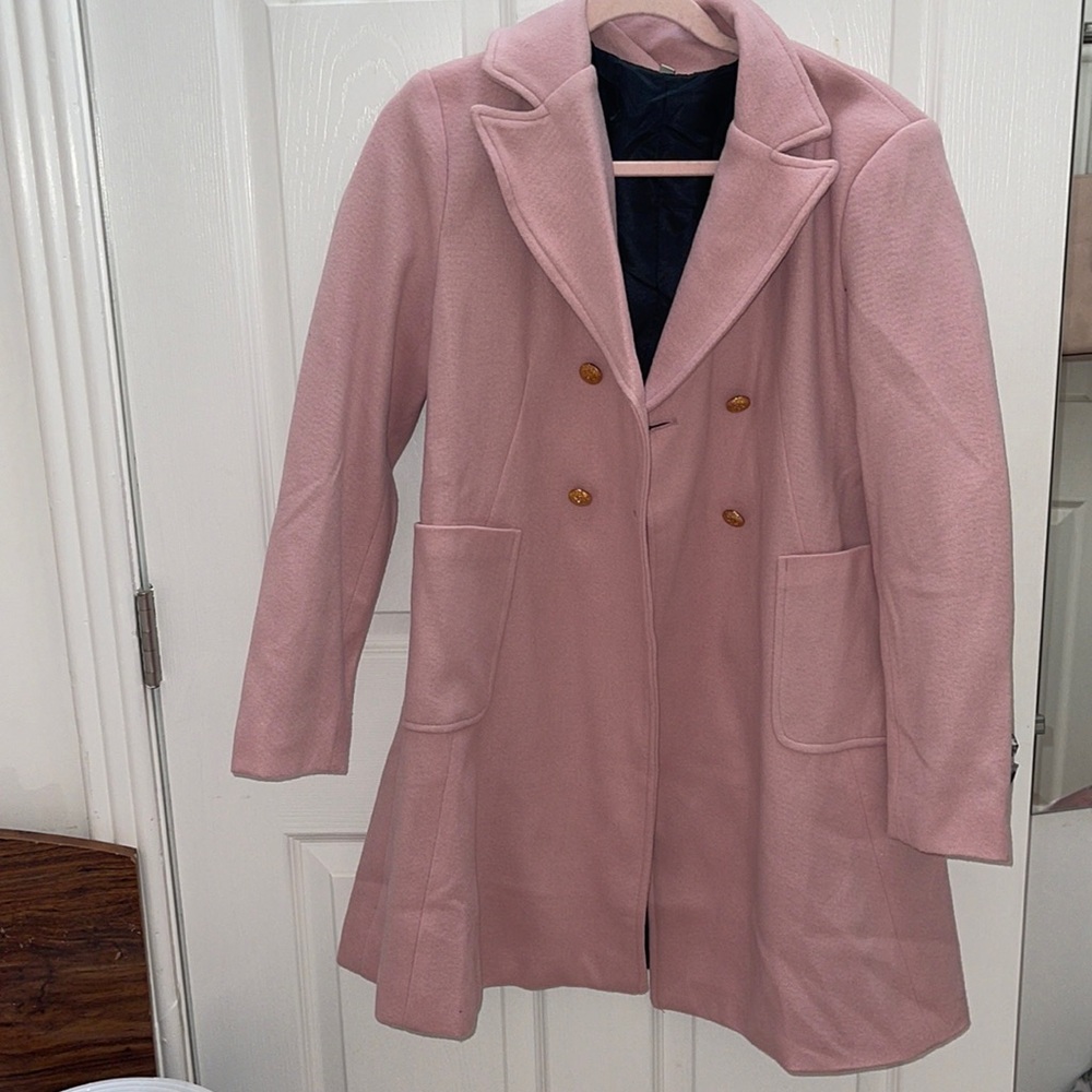 pink long coat